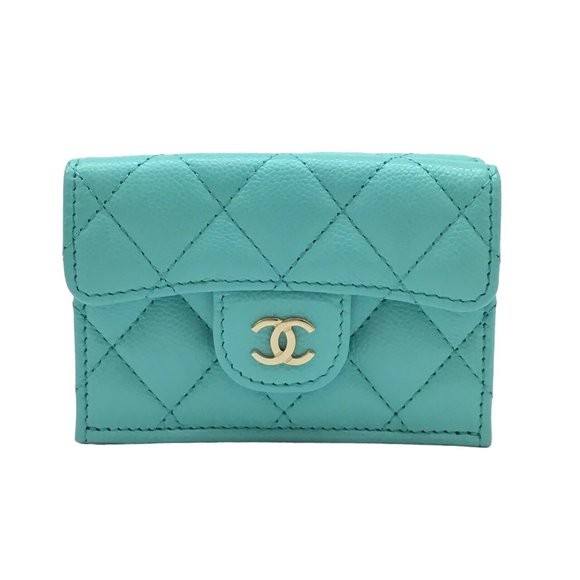 CHANEL Accessories - CHANEL Compact Wallet Small Tri-fold AP0230 SLG Leather Goods Caviar Skin Lig...